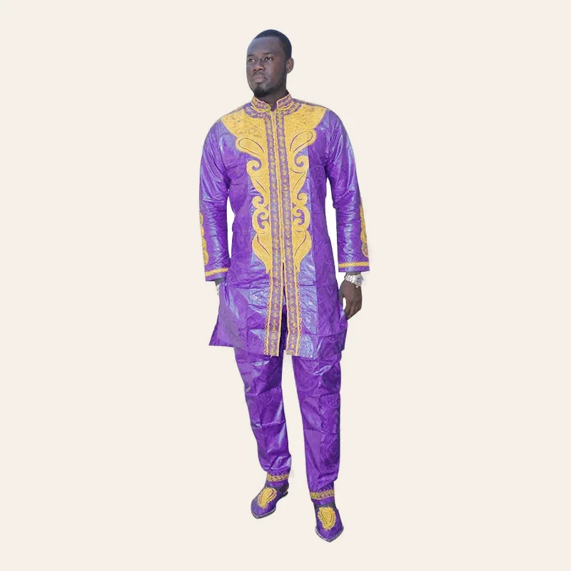 Ensemble 3 pièces Bazin Riche Homme Violet