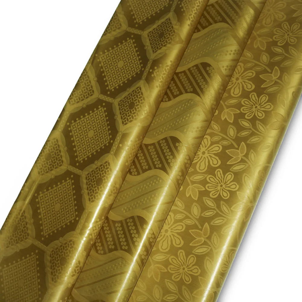 Tissu Bazin Riche Feitex 100% Coton - Brocart Jacquard Africain Or